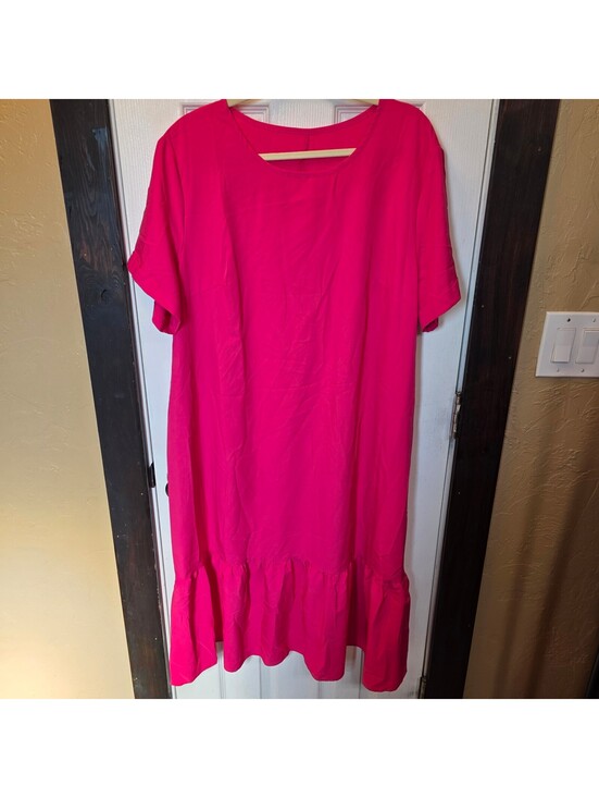 SHEIN Dresses & Skirts - SHEIN Women's Curve Pink Polyester Short Sleeve Dress- 2XL